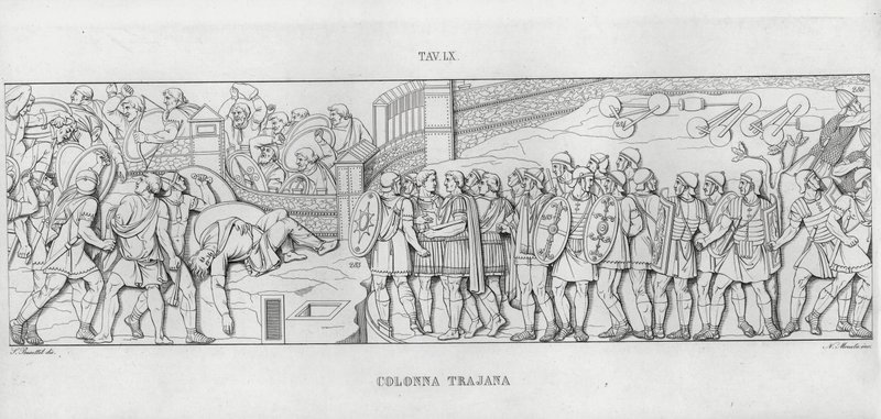 Trajanuksen pylväs, Trajanuksen pylväs (kaiverrus) tekijältä Italian School
