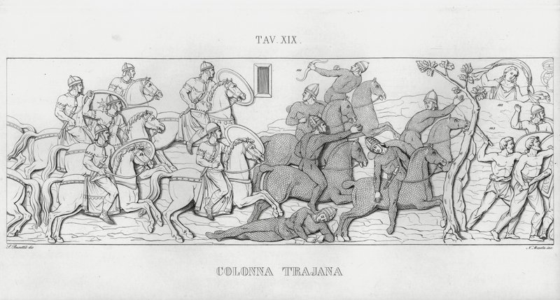 La Colonna Trajana, Trajanuksen pylväs (kaiverrus) tekijältä Italian School