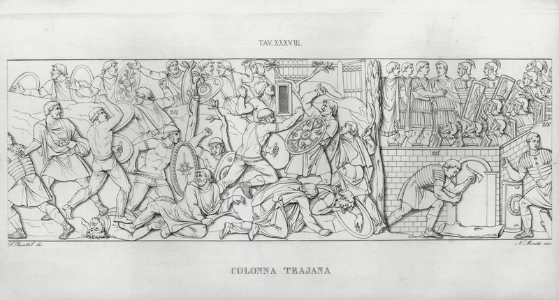 La Colonna Trajana, Trajanuksen pylväs (kaiverrus) tekijältä Italian School