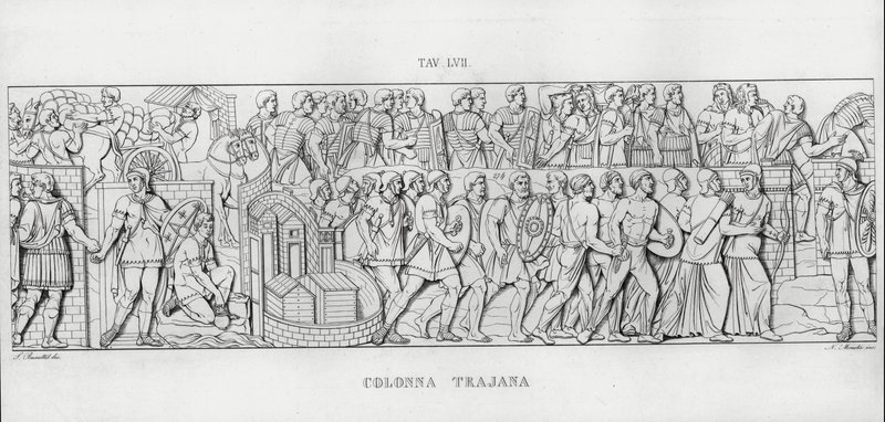 La Colonna Trajana, Trajanuksen pylväs (kaiverrus) tekijältä Italian School