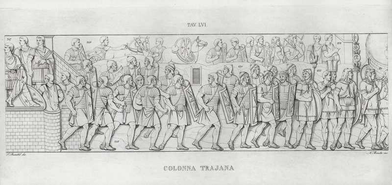 La Colonna Trajana, Trajanuksen pylväs (kaiverrus) tekijältä Italian School