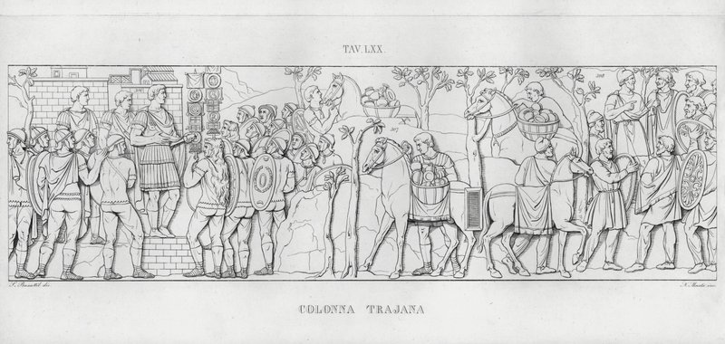 La Colonna Trajana, Trajanuksen pylväs (kaiverrus) tekijältä Italian School