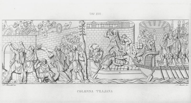 La Colonna Trajana, Trajanuksen pylväs (kaiverrus) tekijältä Italian School