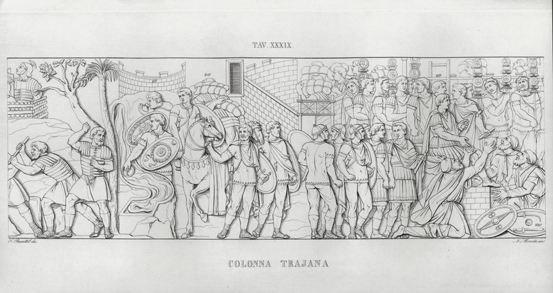 La Colonna Trajana, Trajanuksen pylväs (kaiverrus) tekijältä Italian School