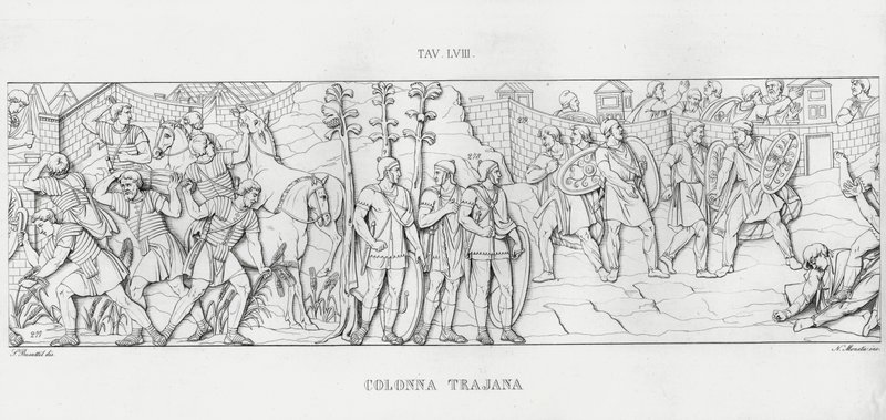 La Colonna Trajana, Trajanuksen pylväs (kaiverrus) tekijältä Italian School