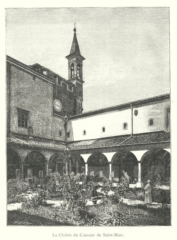Pyhän Markuksen luostarin luostari (kaiverrus) tekijältä Italian School