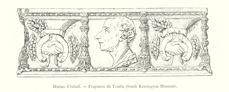 Matteo Civitali, Fragment de Tombe, South Kensington Museum (kaiverrus) tekijältä Italian School