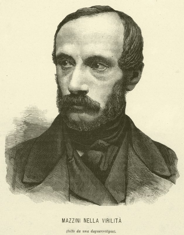 Mazzini Nella Virilita (kaiverrus) tekijältä Italian School
