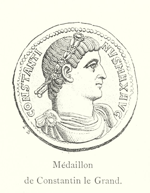 Konstantinus Suuren medaljonki (kaiverrus) tekijältä Italian School