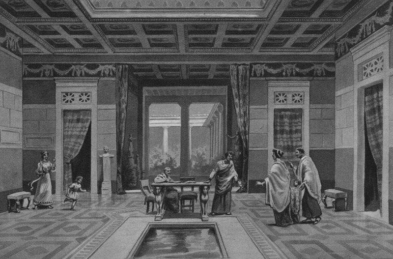 Pompeji: Cornelio Rufon talo (litho) tekijältä Italian School
