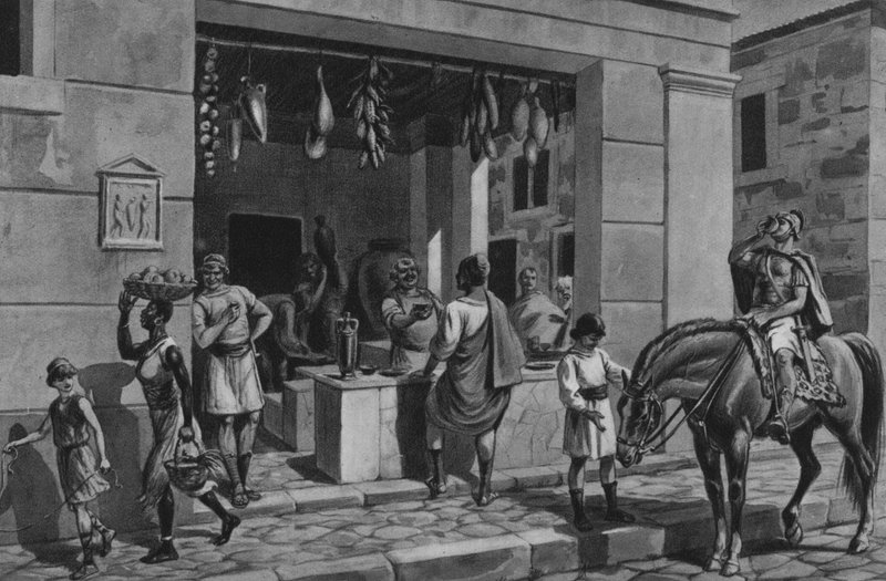Pompei: varasto (litho) tekijältä Italian School