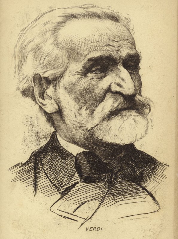 Giuseppe Verdin muotokuva tekijältä Italian School