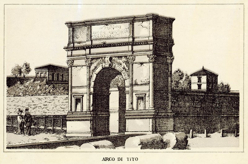 Rooma: Tituksen kaari (litho) tekijältä Italian School