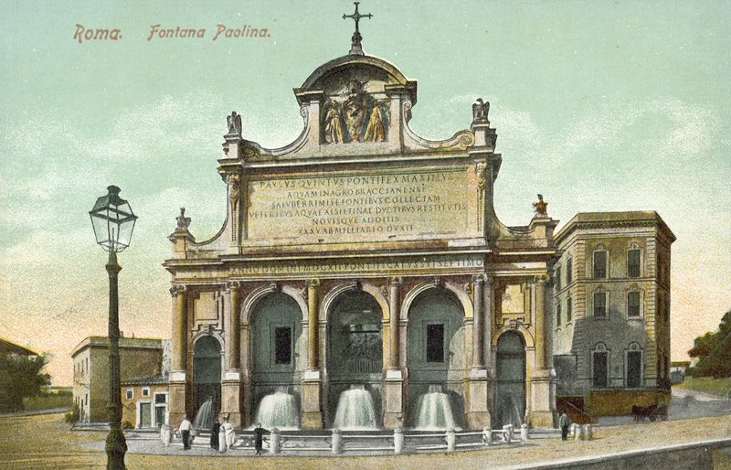 Rooma, Italia, Fontana Paolina (värilitra). tekijältä Italian School