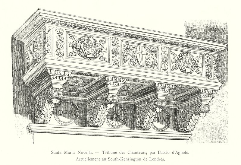 Santa Maria Novella, Tribune des Chanteurs, kirjoittanut Baccio d