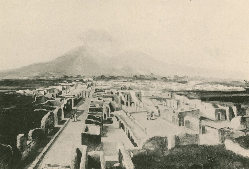 Pompejin panoraama sellaisena kuin se on (syväpaino) tekijältä Italian School
