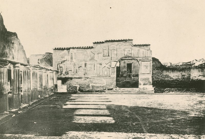 Stabian Baths - Stukkojen piha sellaisena kuin se on (syväpaino) tekijältä Italian School