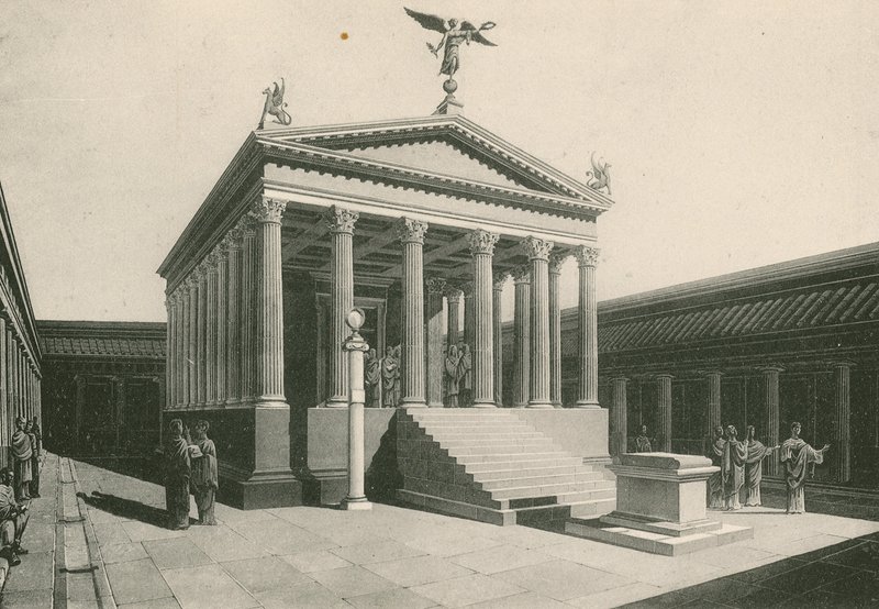 Apollon temppeli sellaisena kuin se oli (syväpaino) tekijältä Italian School