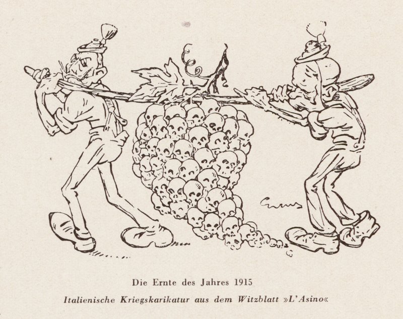 Vuoden 1915 sadonkorjuu (litografia) tekijältä Italian School