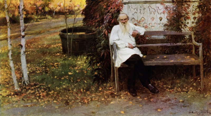 Kreivi Leo N Tolstoi (väri litho) tekijältä Ivan Alexeyevich Vladimirov