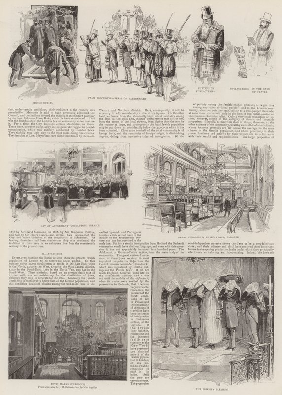 Juutalaiset Lontoossa litho tekijältä J.M. Belisario