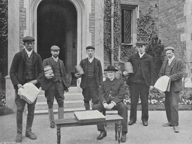 Hallaton Hare Pie Festival, kirkkoherra ja deputaatio tekijältä J. Benjamin Stone