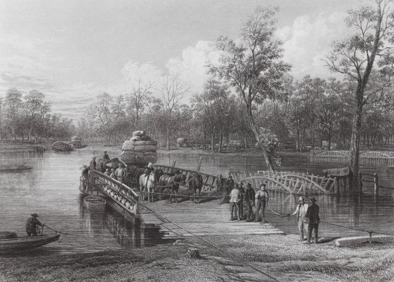 Australia: Punt, Echuca (kaiverrus). tekijältä J. C. Armytage