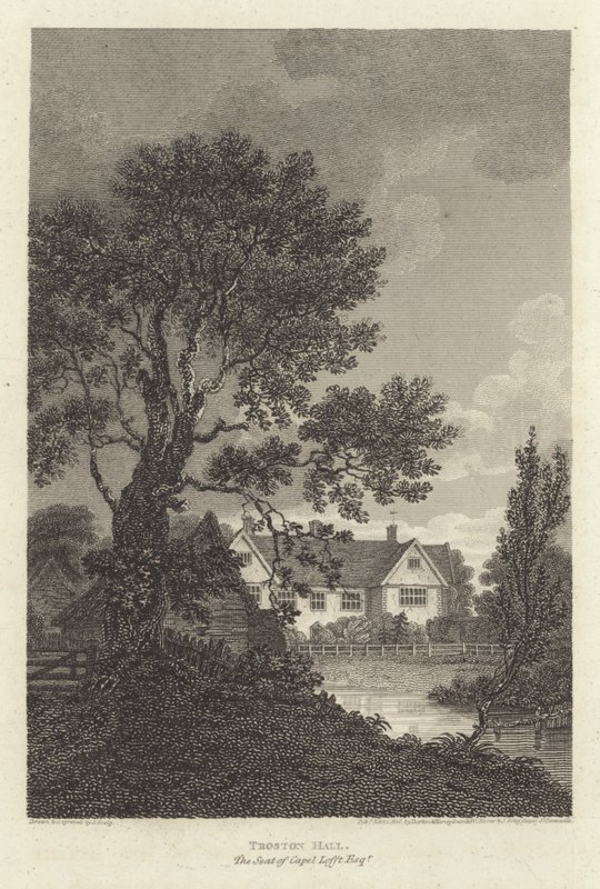 Robert Bloomfield, runoilija: Troston Hall, Capel Lofft Esquiren istuin (kaiverrus) tekijältä J. Greig