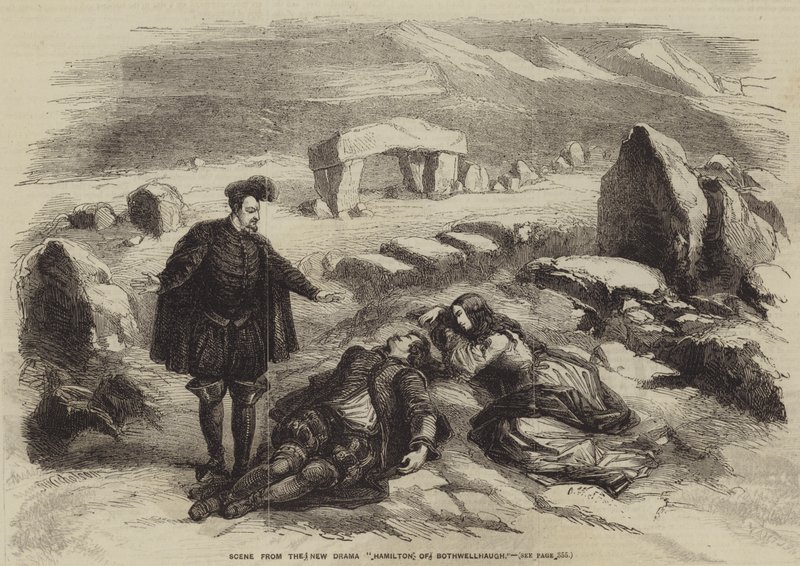 Kohtaus uudesta draamasta, Hamilton of Bothwellhaugh tekijältä J. H. Nicholson