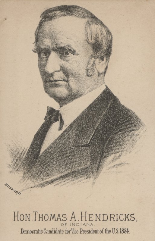 Thomas A Hendricks Indianasta, demokraattien ehdokas Yhdysvaltain varapresidentiksi tekijältä J. H. and Co. Bufford