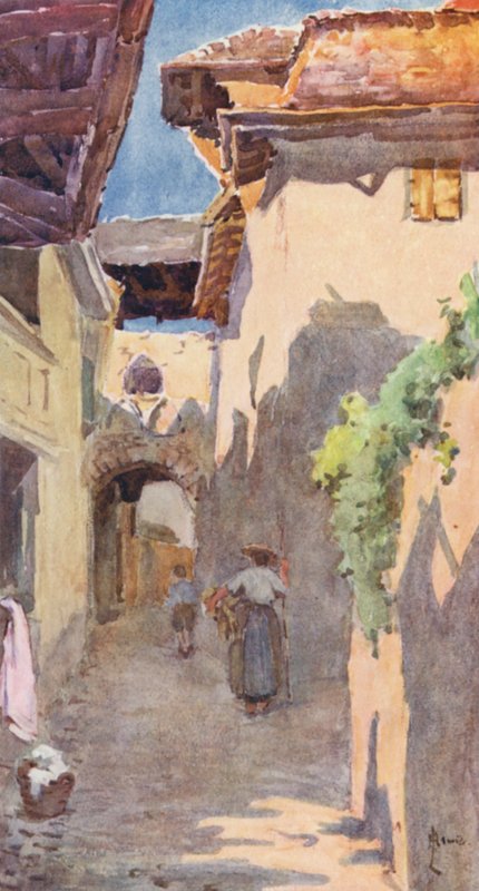 Katu St Saphorinissa (värilitro) tekijältä J. Hardwicke Lewis