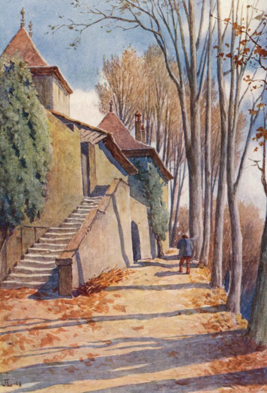 Chateau de Prangins (värilitro) tekijältä J. Hardwicke Lewis