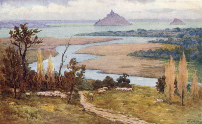 Jardin des Plantesista, Avranches (väri litho) tekijältä J. Hardwicke Lewis