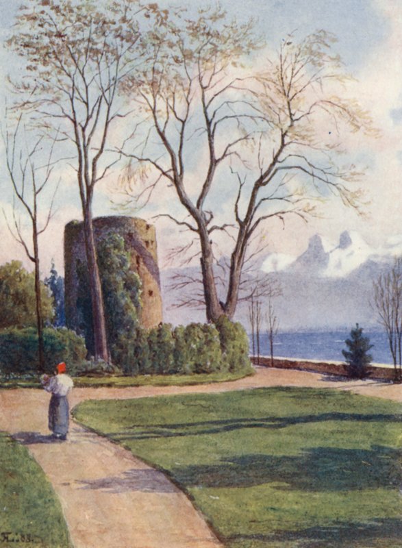 Haldimand-torni, Quchy, Lausanne (värilitro). tekijältä J. Hardwicke Lewis