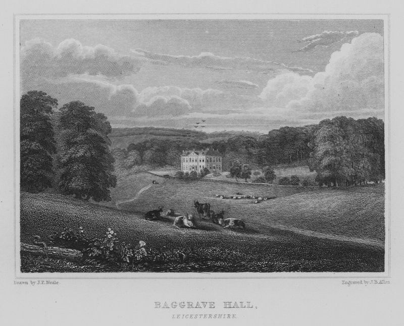 Baggrave Hall, Leicestershire (kaiverrus) tekijältä John Preston Neale