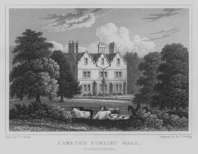 Carlton Curlieu Hall, Leicestershire (kaiverrus) tekijältä John Preston Neale