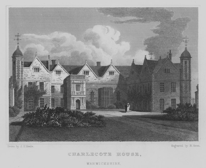 Charlecote House, Warwickshire (kaiverrus) tekijältä John Preston Neale