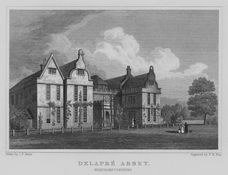 Delapre Abbey, Northamptonshire (kaiverrus) tekijältä John Preston Neale