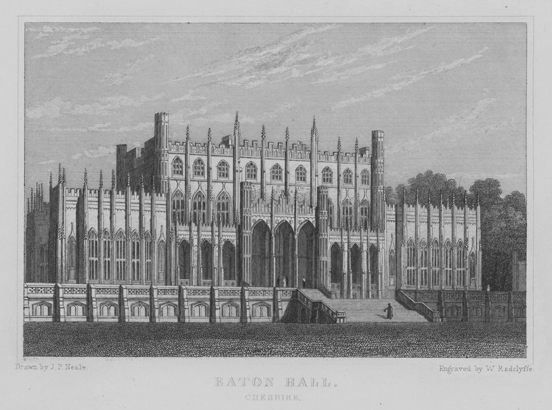 Eaton Hall, Cheshire (kaiverrus) tekijältä John Preston Neale