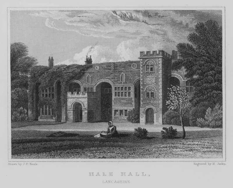 Hale Hall, Lancashire (kaiverrus) tekijältä John Preston Neale
