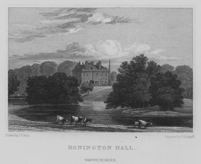 Honington Hall, Warwickshire (kaiverrus) tekijältä John Preston Neale