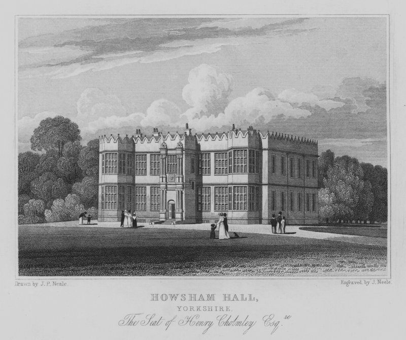 Howsham Hall, Yorkshire, Henry Cholmleyn istuin, Esquire (kaiverrus) tekijältä John Preston Neale