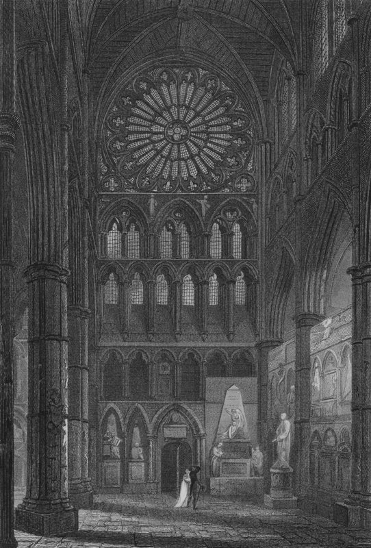 Westminster Abbeyn sisätilat, Runoilijan kulma (kaiverrus) tekijältä John Preston Neale