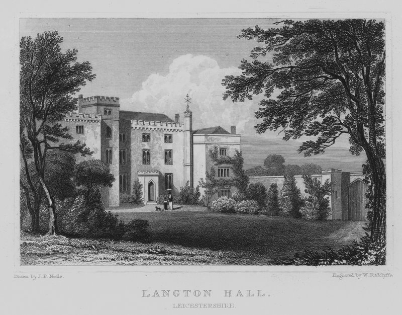 Langton Hall, Leicestershire (kaiverrus) tekijältä John Preston Neale