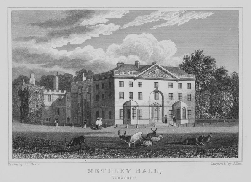 Methley Hall, Yorkshire (kaiverrus) tekijältä John Preston Neale