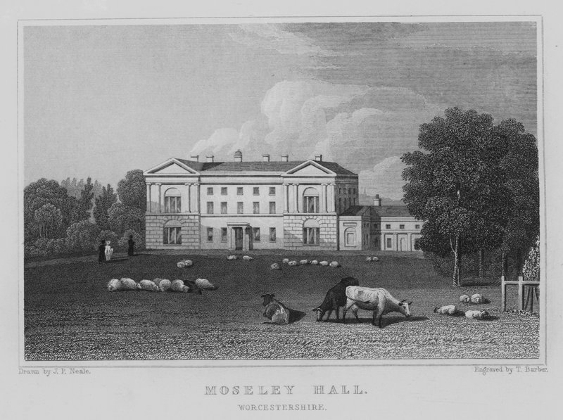 Moseley Hall, Worcestershire (kaiverrus) tekijältä John Preston Neale
