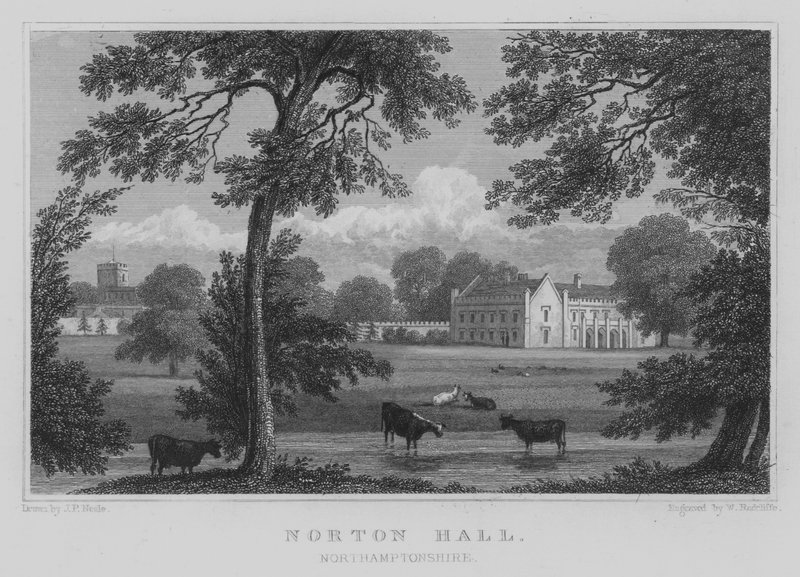 Norton Hall, Northamptonshire (kaiverrus) tekijältä John Preston Neale