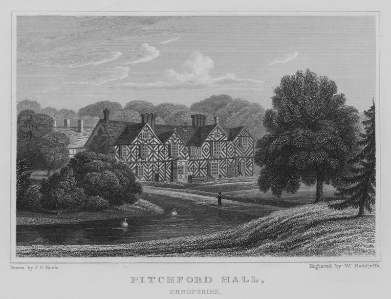Pitchford Hall, Shropshire (kaiverrus) tekijältä John Preston Neale