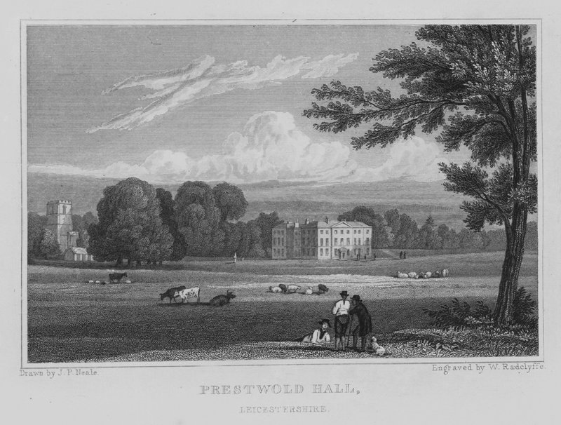 Prestwold Hall, Leicestershire (kaiverrus) tekijältä John Preston Neale