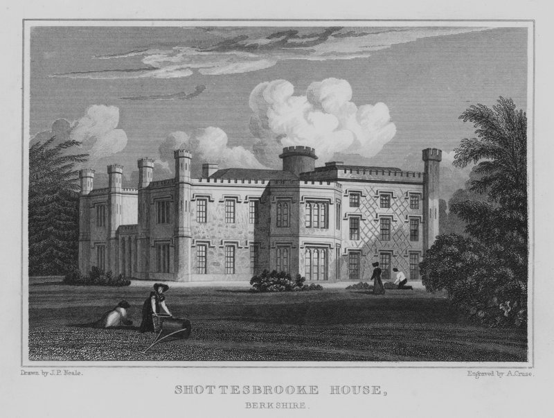 Shottesbrooke House, Berkshire (kaiverrus) tekijältä John Preston Neale